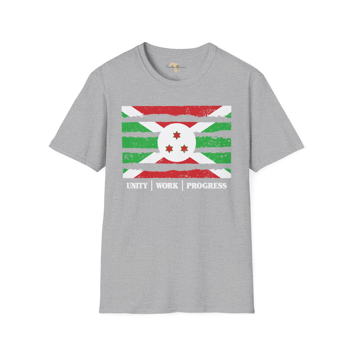 Burundi strip unisex softstyle tee Funky African