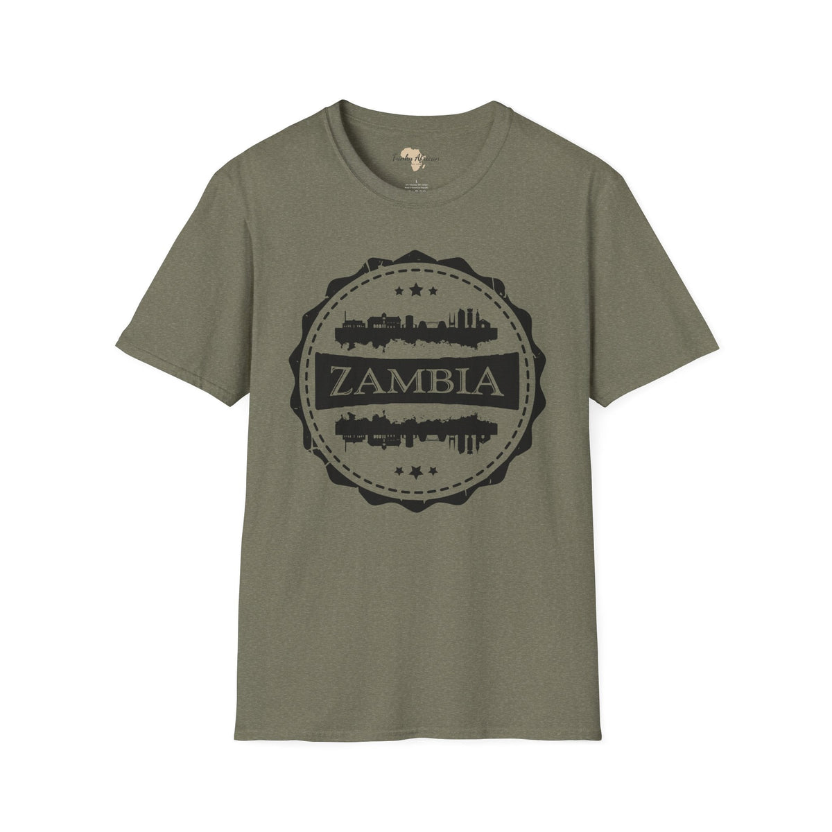 Zambia Stamp unisex tee Printify