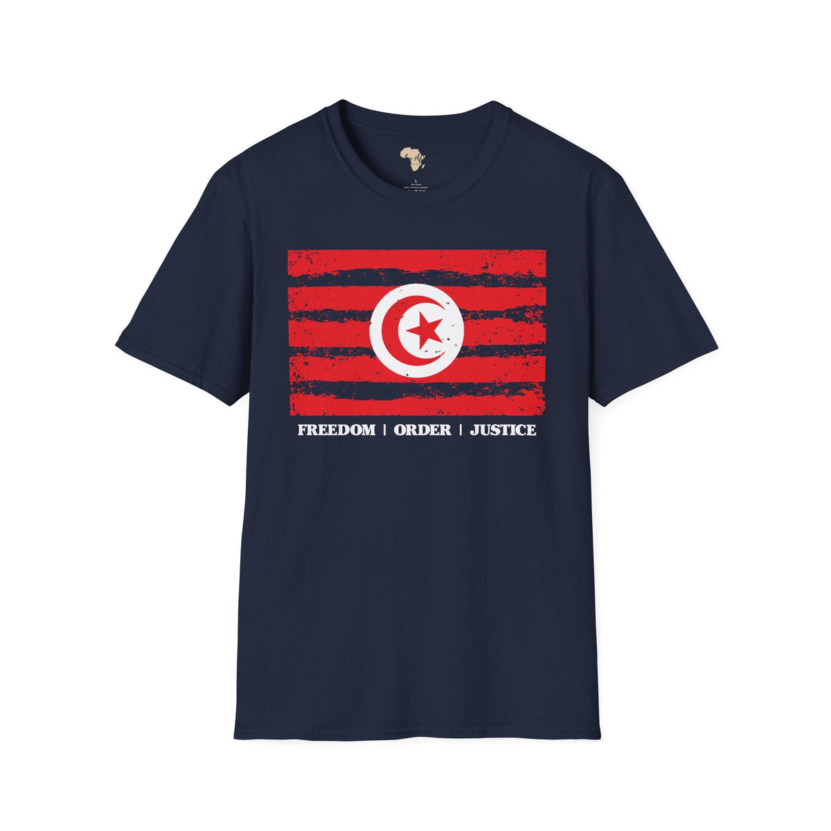 Tunisia strip unisex softstyle tee Funky African