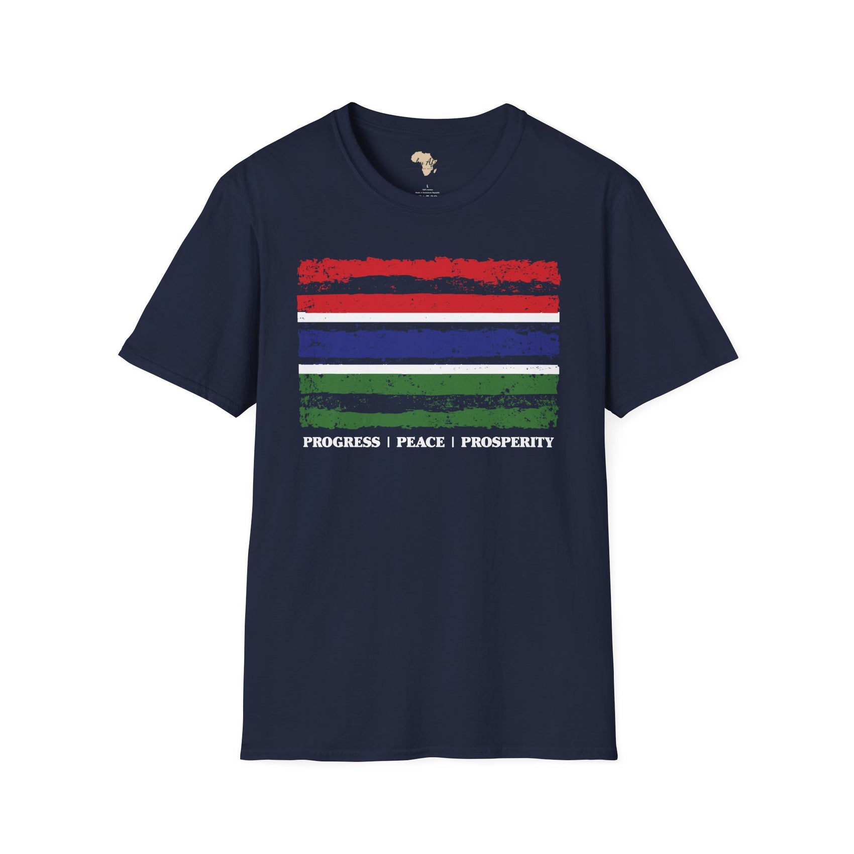 Gambia strip unisex softstyle tee