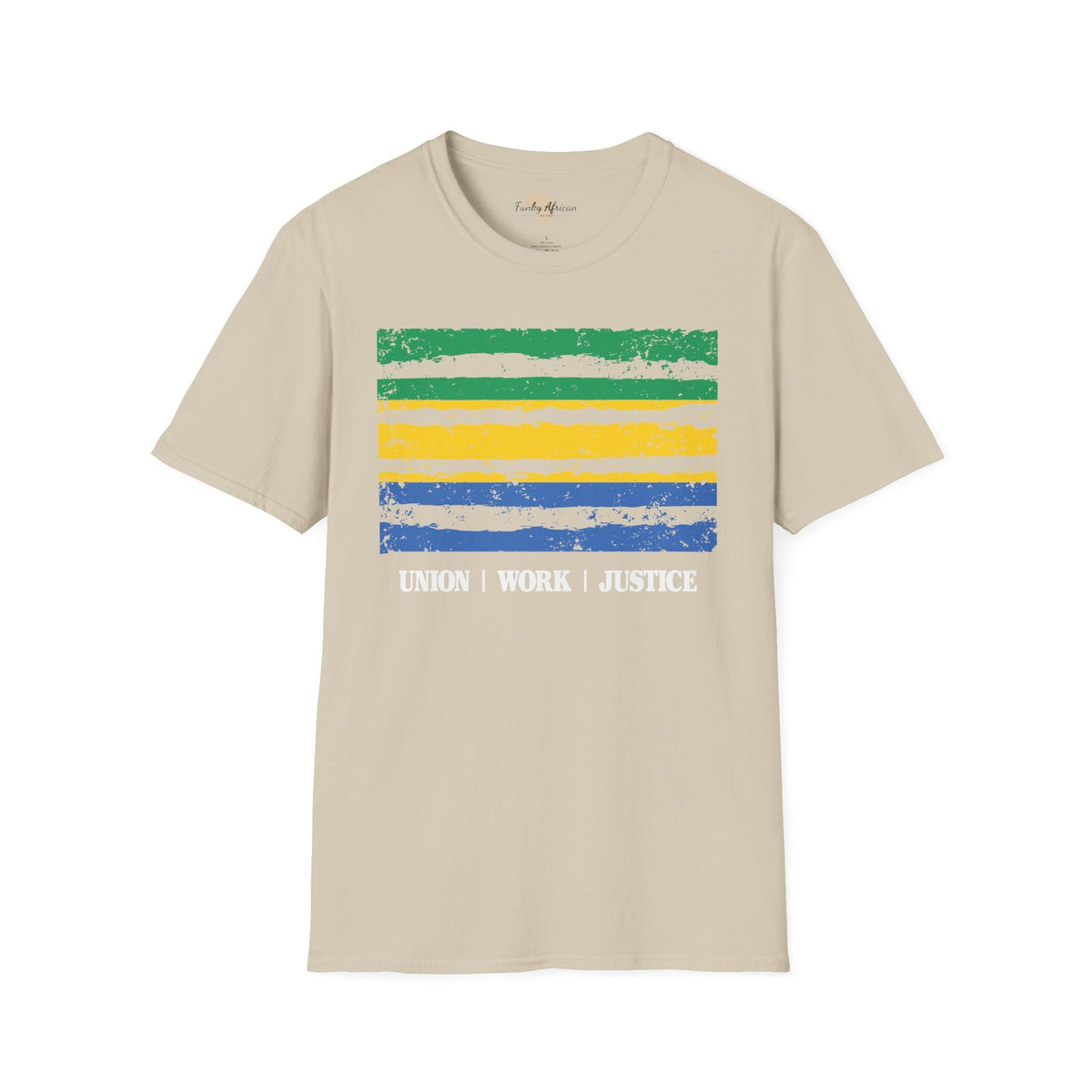 Gabon strip unisex softstyle tee Funky African