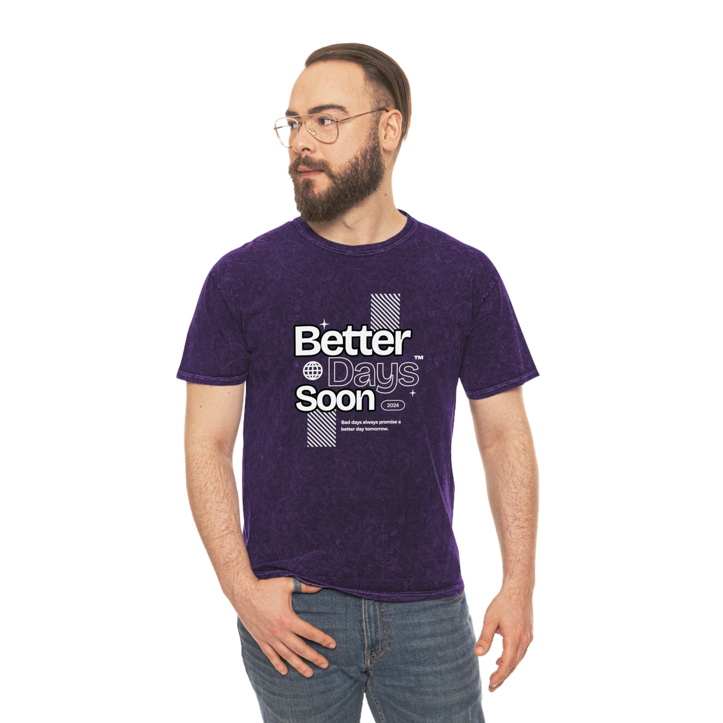 Better days soon unisex wash tee