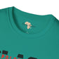 Unapologetically black unisex softstyle tee