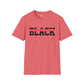 Unapologetically black unisex softstyle tee