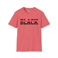 Unapologetically black unisex softstyle tee