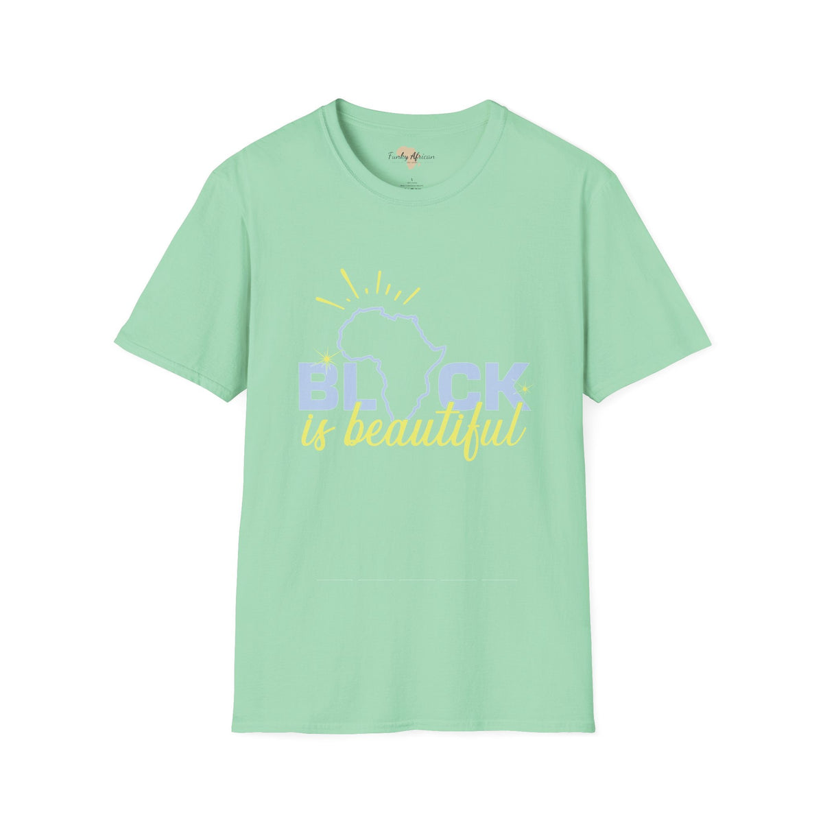 Black is beautiful unisex softstyle tee Funky African