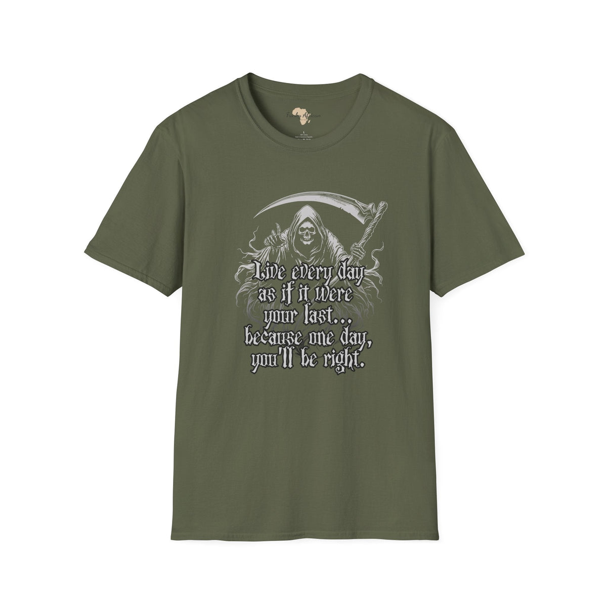 Live everyday unisex softstyle tee Funky African
