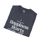Happiness starts from within unisex softstyle tee