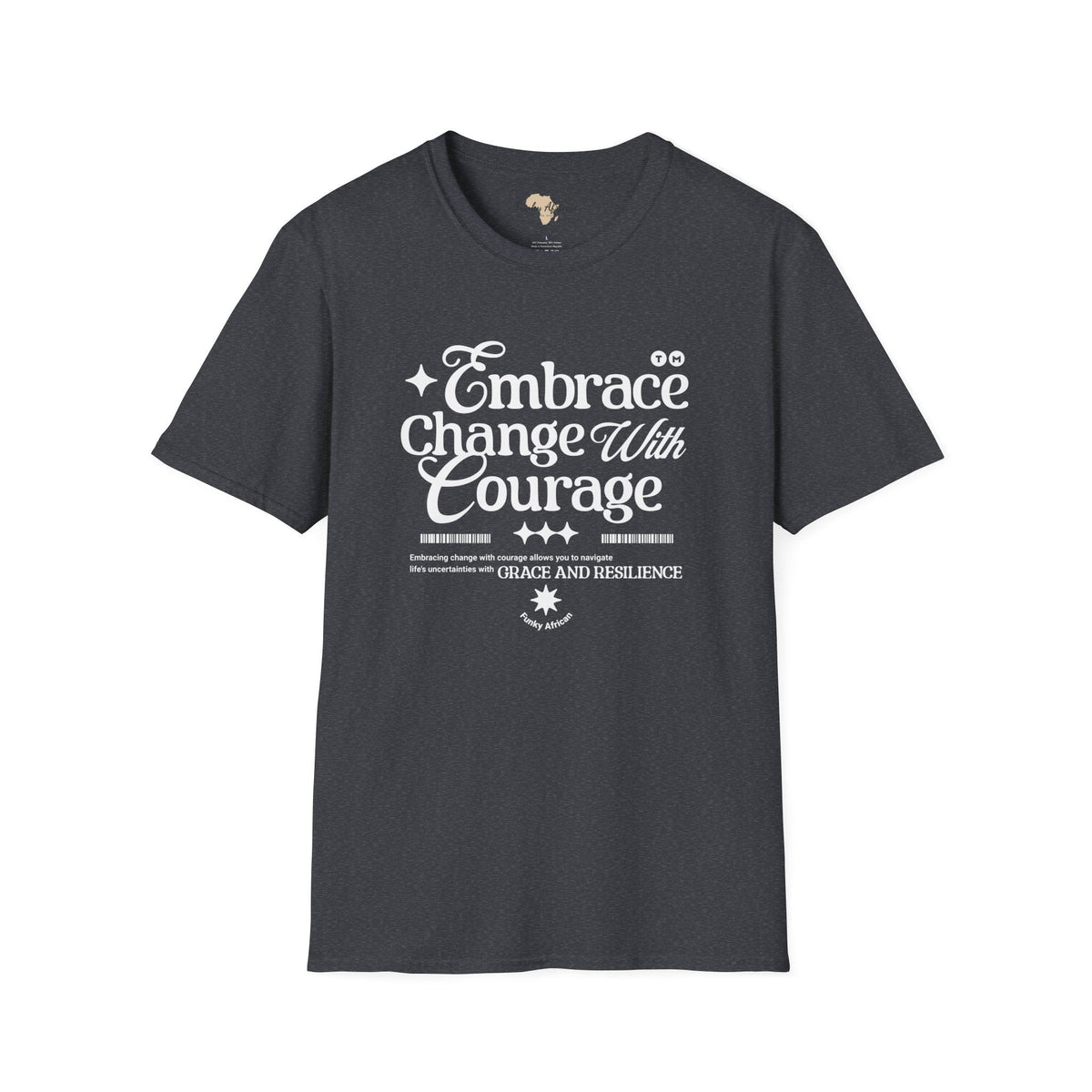 Embrace change unisex softstyle tee Funky African