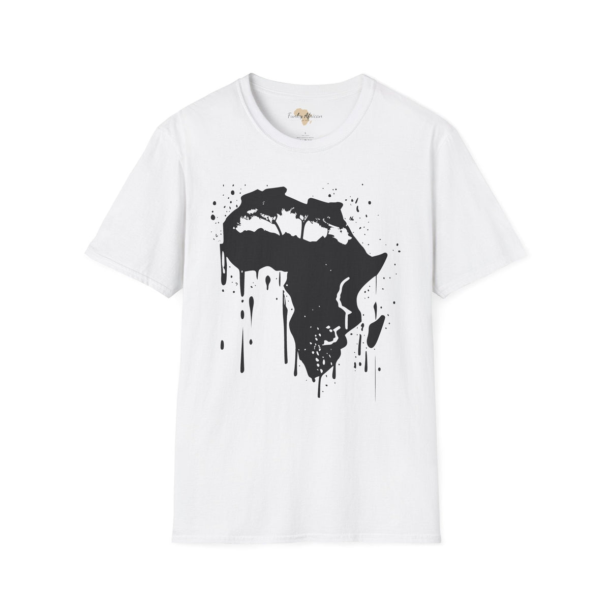 African map graffiti unisex softstyle tee Funky African