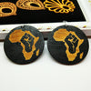 African black queen round earrings