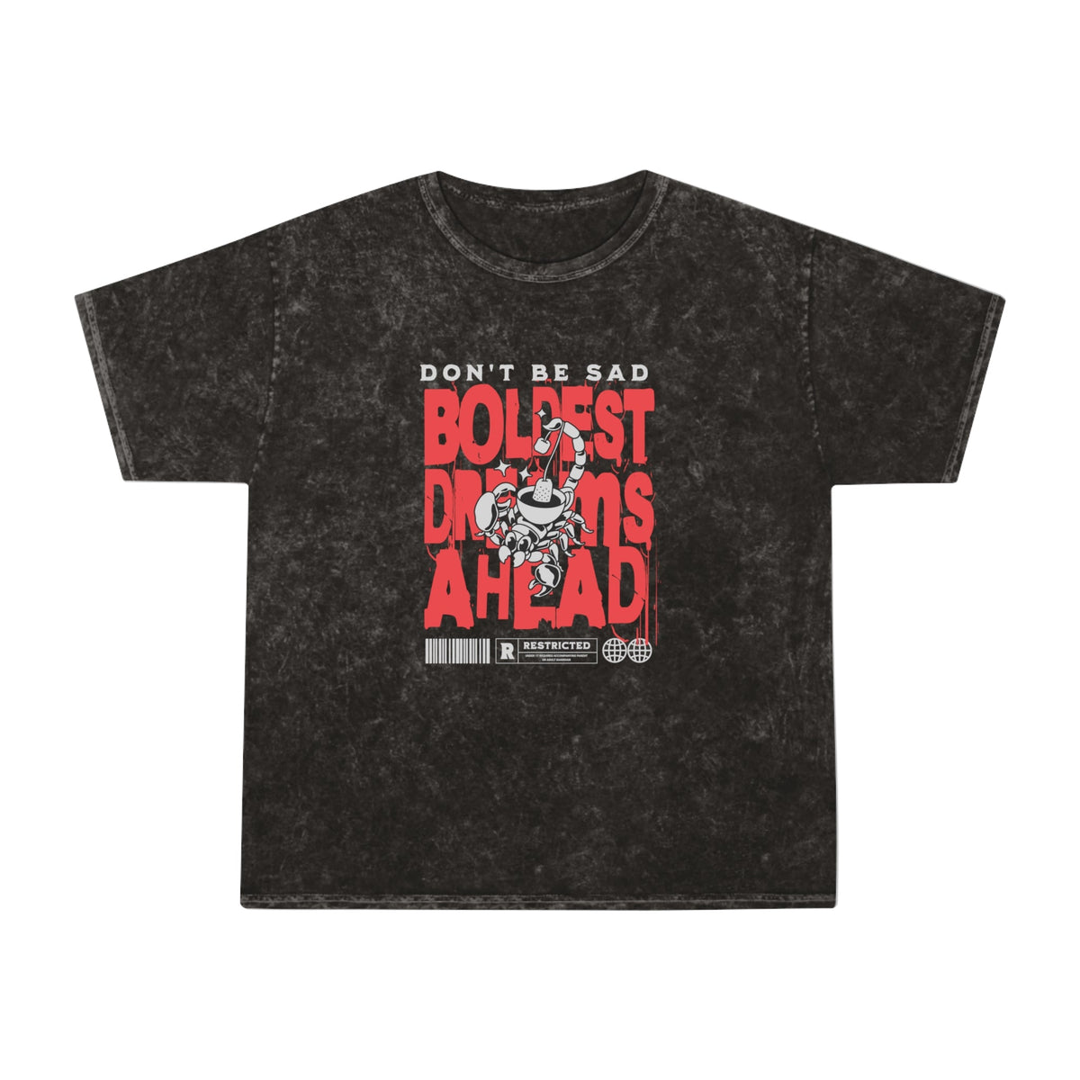 Don't be sad unisex wash tee Funky African