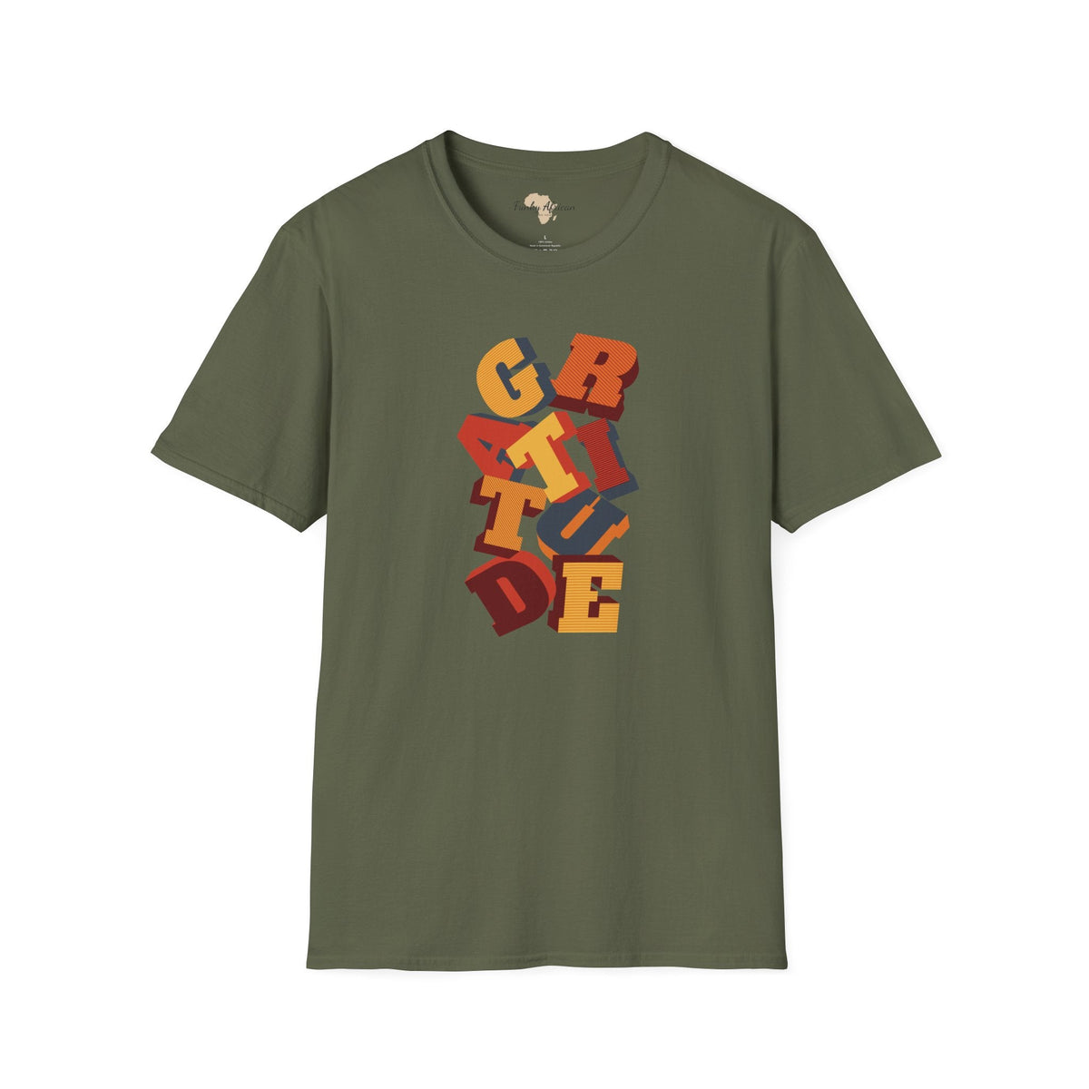 Gratitude unisex softstyle tee Funky African