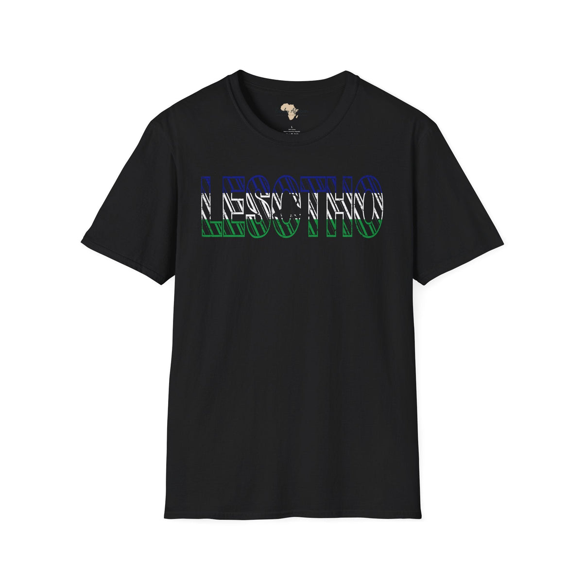 Lesotho text unisex softstyle tee Funky African
