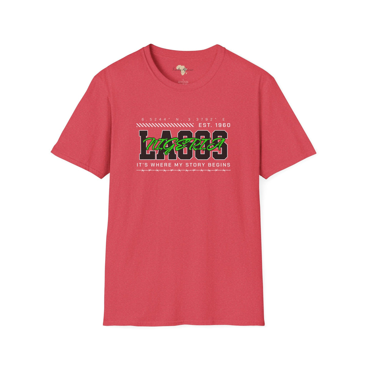 Lagos nigeria unisex softstyle tee Funky African