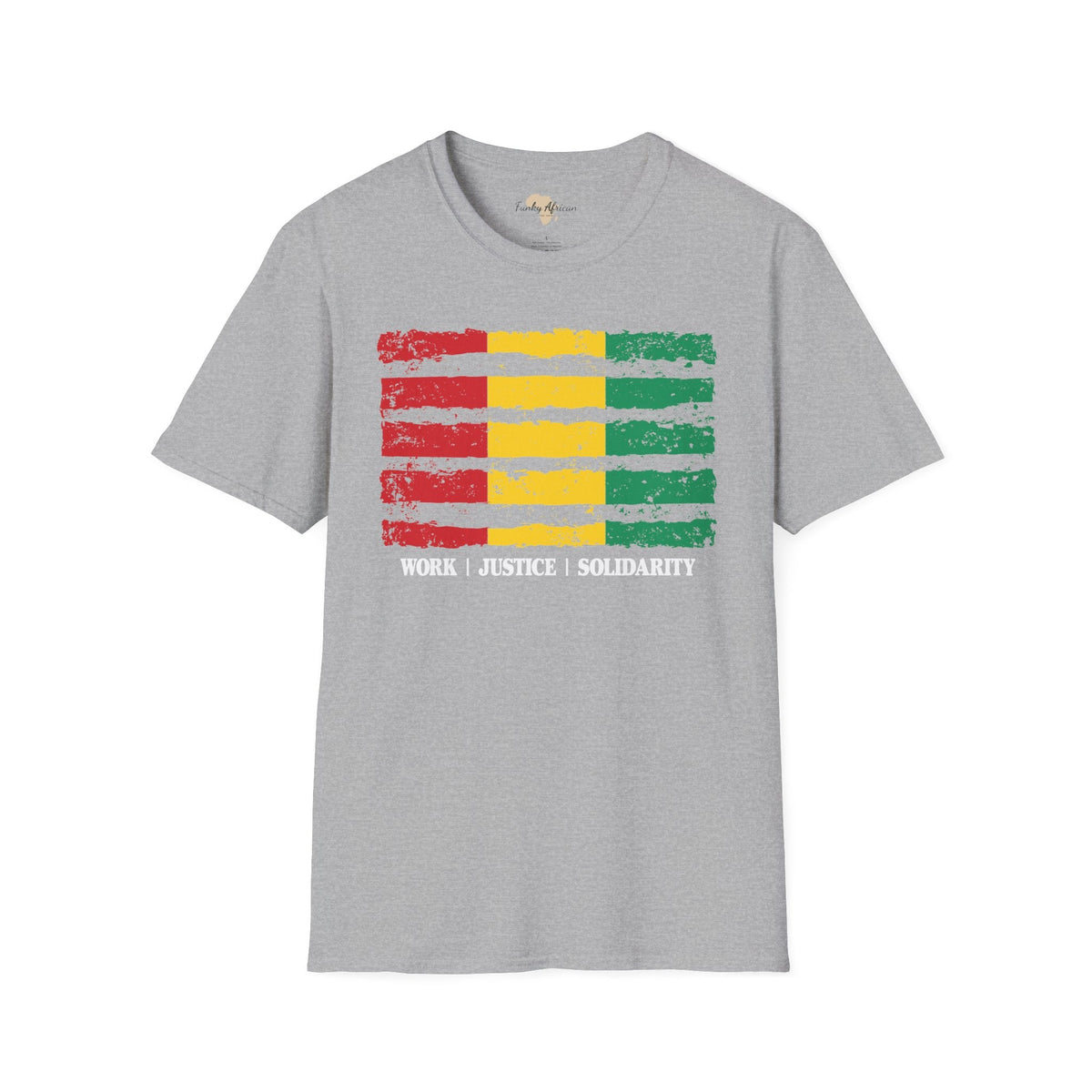 Guinean strip unisex softstyle tee Funky African