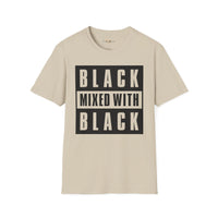Black mixed with black unisex softstyle tee