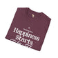 Happiness starts from within unisex softstyle tee
