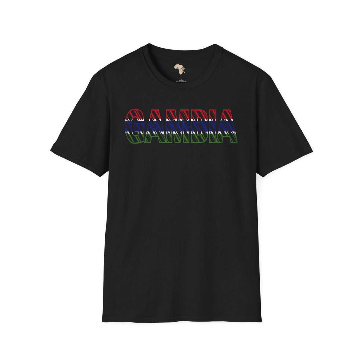 Gambia text unisex softstyle tee Funky African
