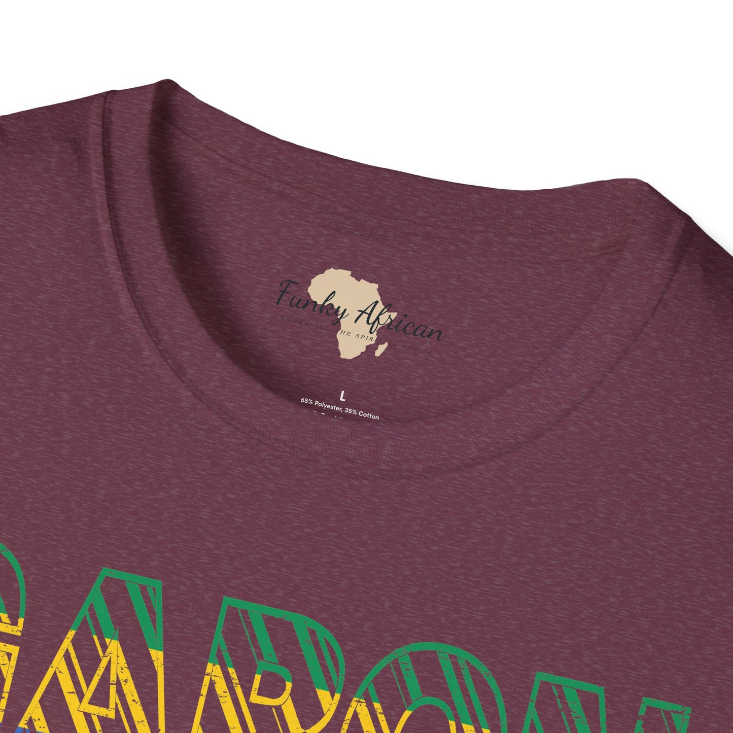 Gabon text unisex softstyle tee