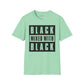 Black mixed with black unisex softstyle tee