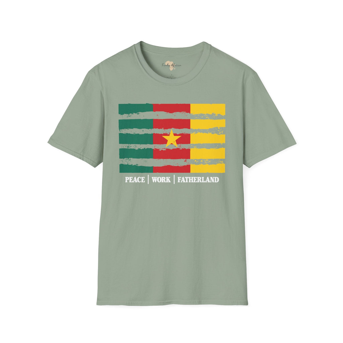 Cameroon strip unisex softstyle tee Funky African