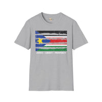South Sudan strip unisex softstyle tee