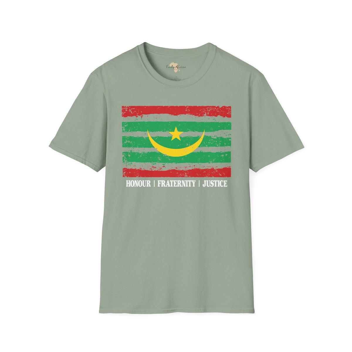 Mauritania strip unisex softstyle tee Funky African
