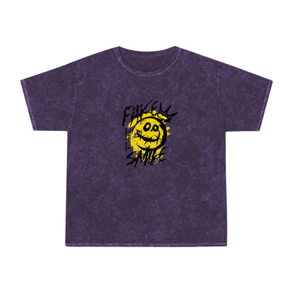 Fake smile unisex wash tee