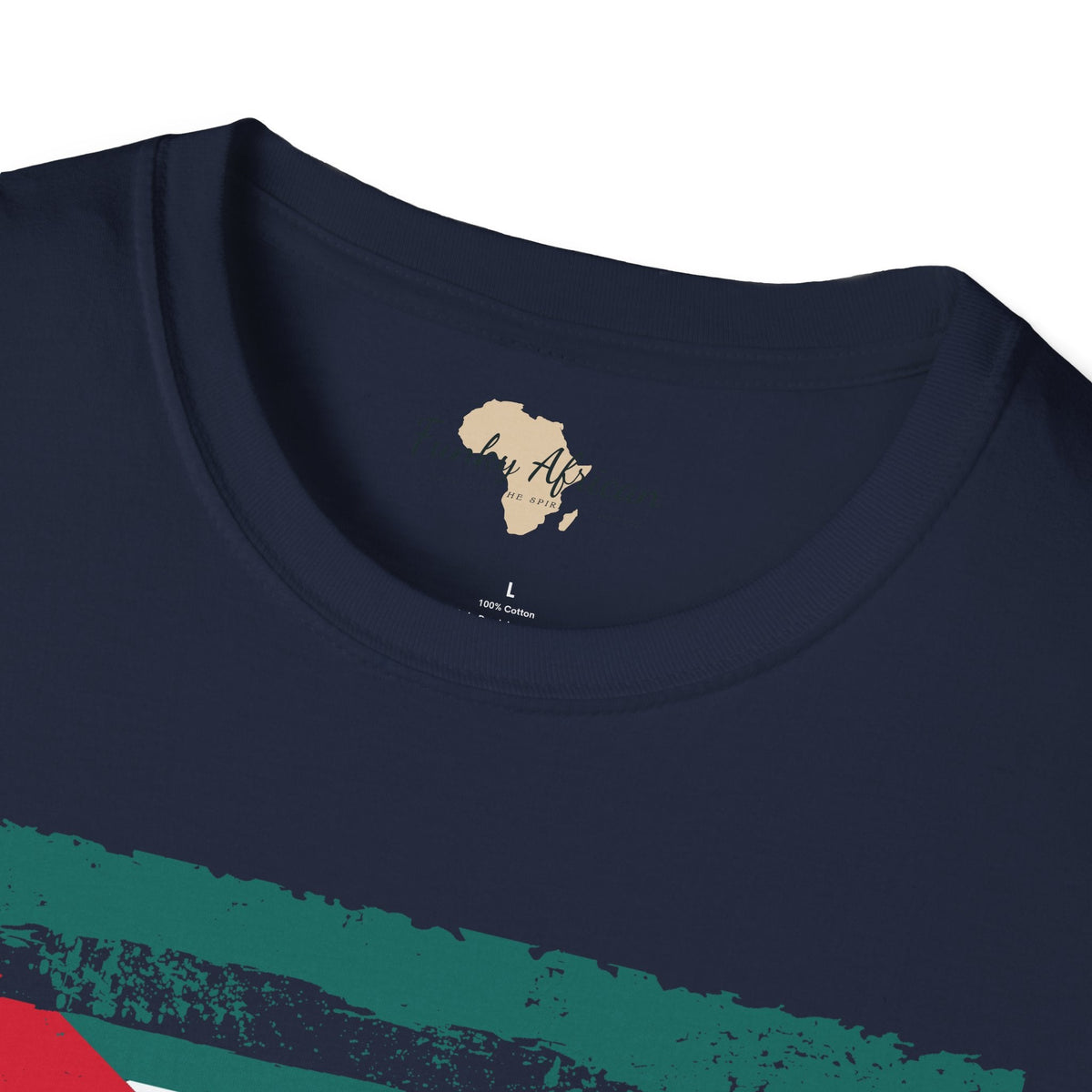 Mozambique strip unisex softstyle tee Funky African