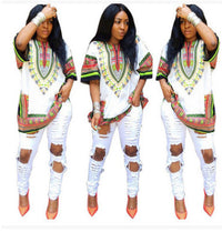 African style digital print shirt