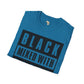 Black mixed with black unisex softstyle tee