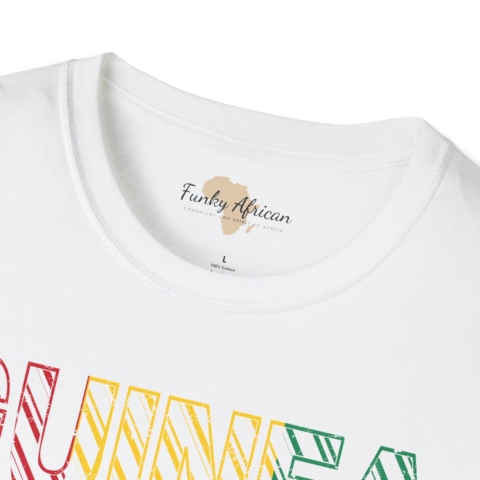 Guinea text unisex softstyle tee Funky African