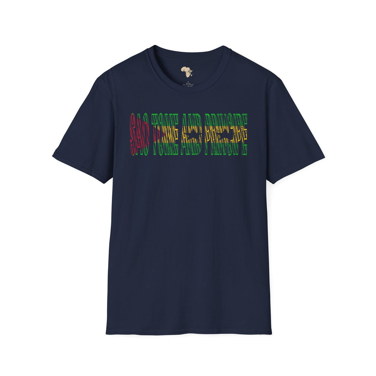 São Tomé and Príncipe text unisex softstyle tee Funky African