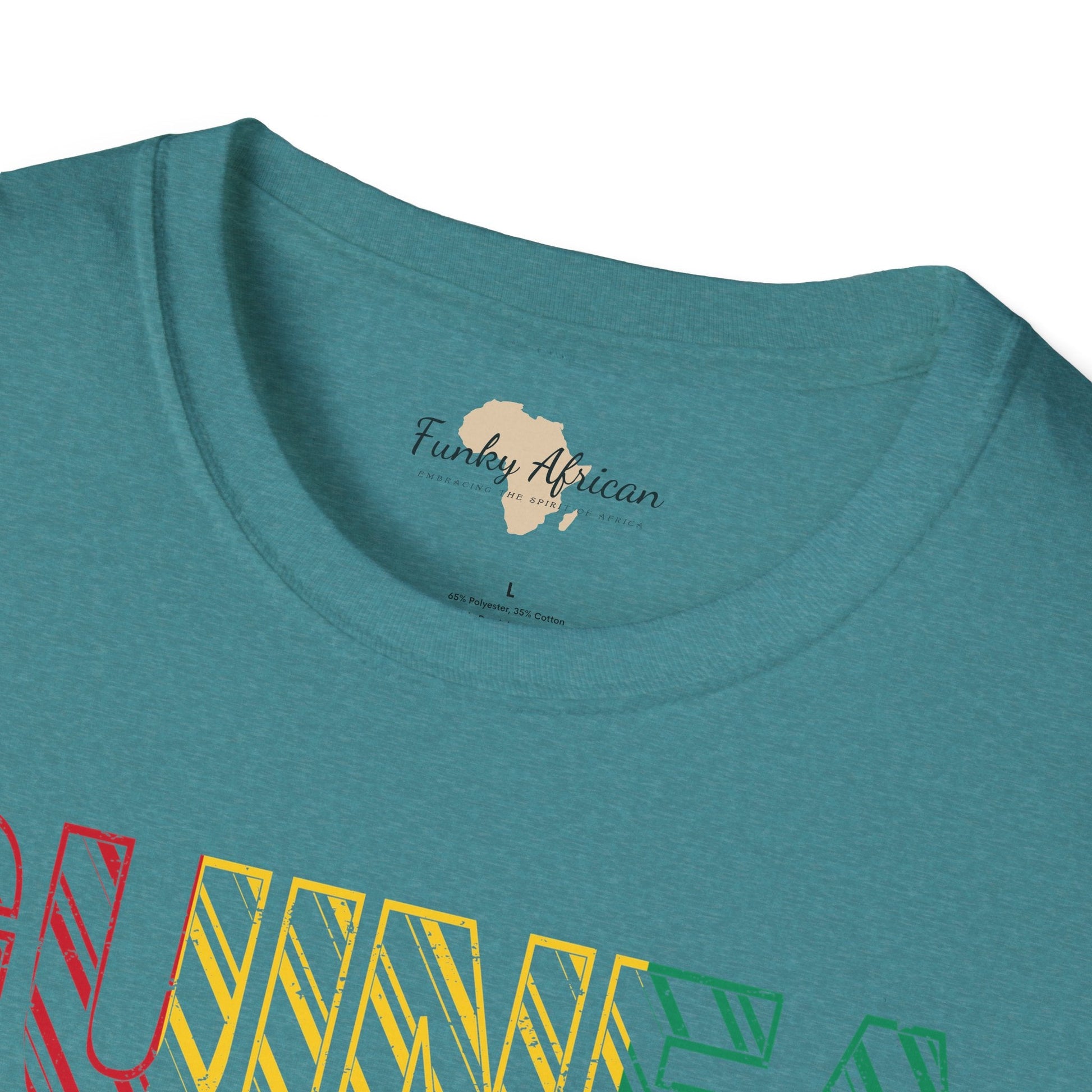 Guinea text unisex softstyle tee Funky African