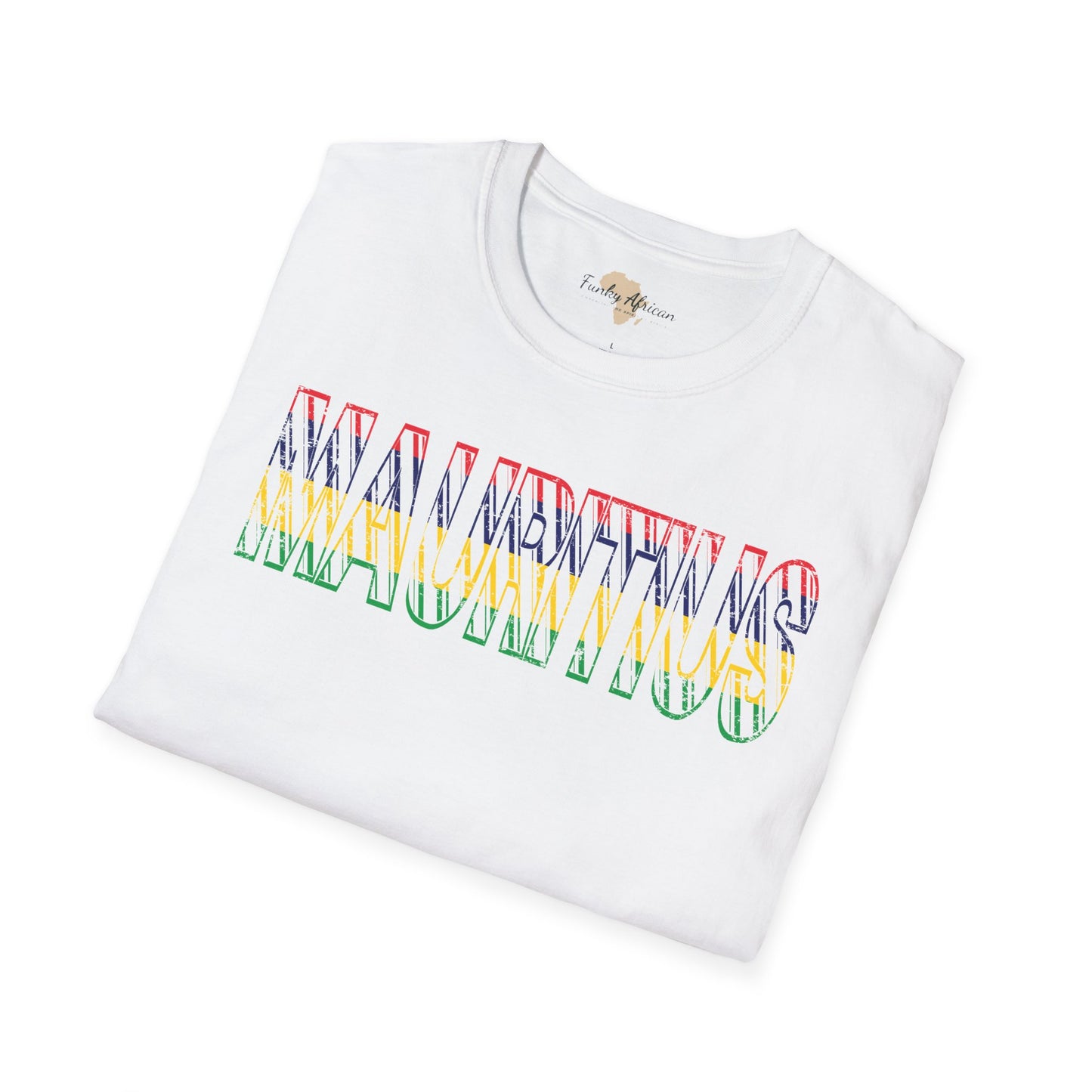 Mauritius text unisex softstyle tee