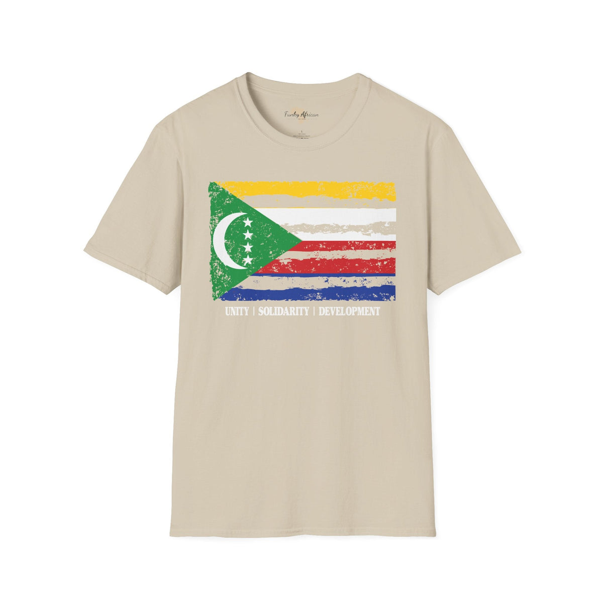 Comoros strip unisex softstyle tee Funky African