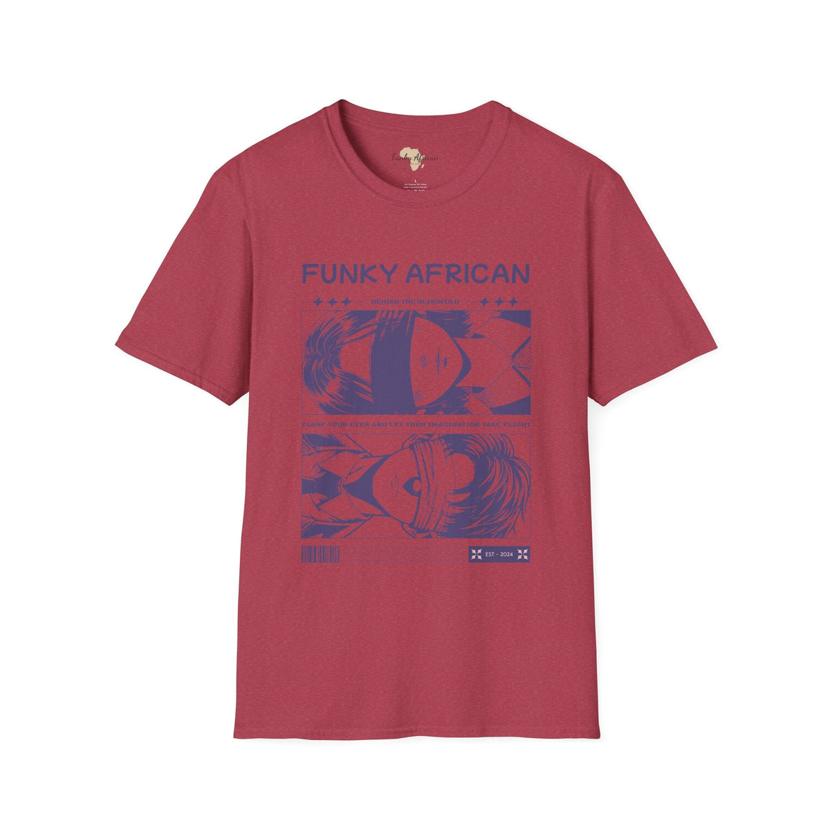 Behind the blindfold unisex softstyle tee Funky African