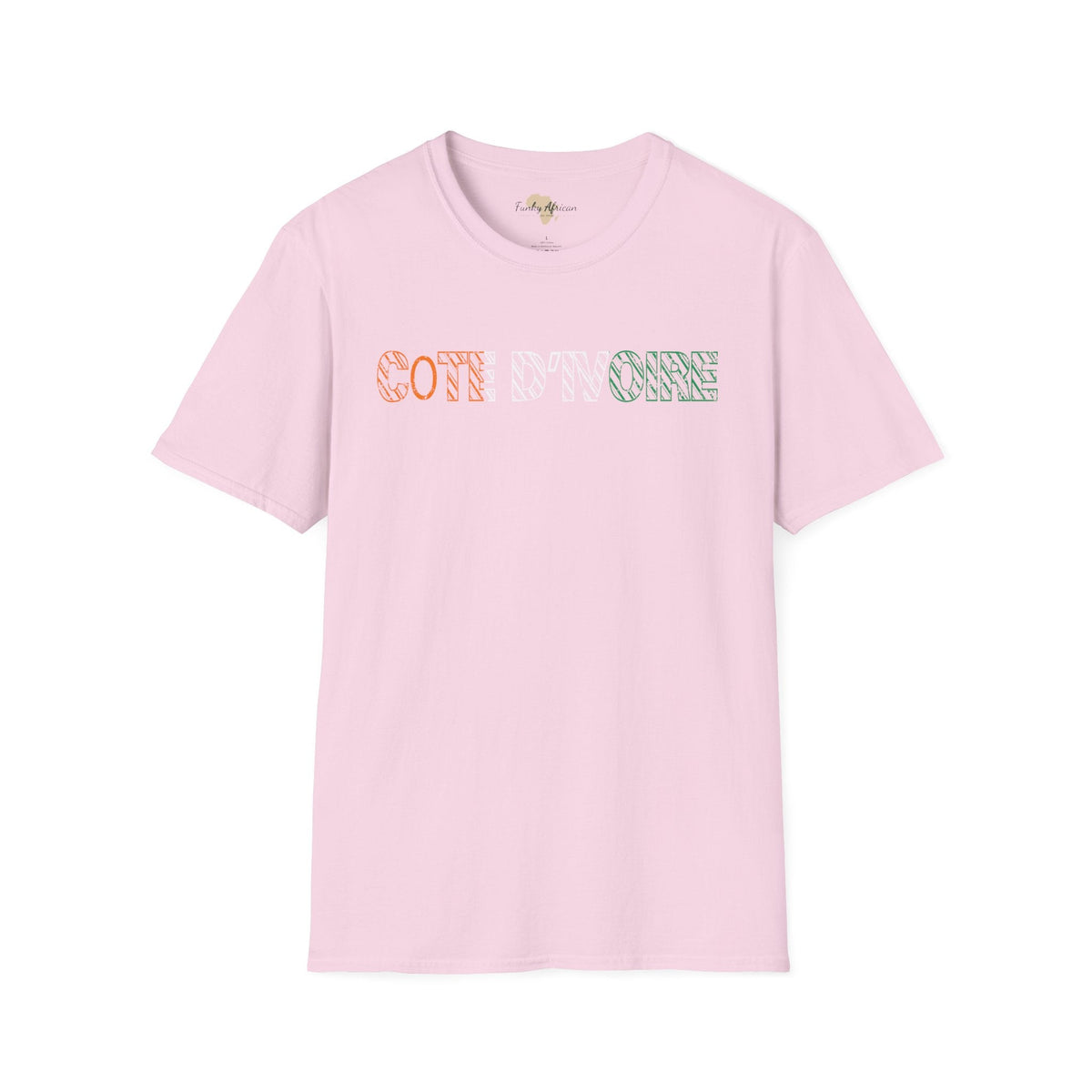 Côte d'Ivoire text unisex softstyle tee Funky African