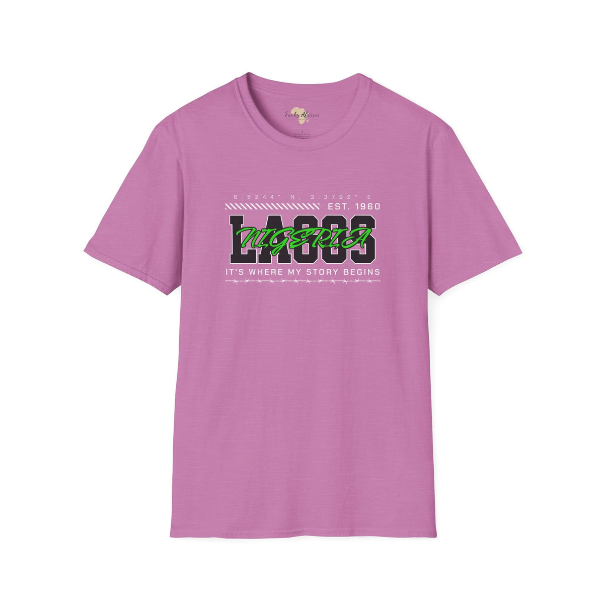 Lagos nigeria unisex softstyle tee Funky African
