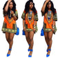 African style digital print shirt