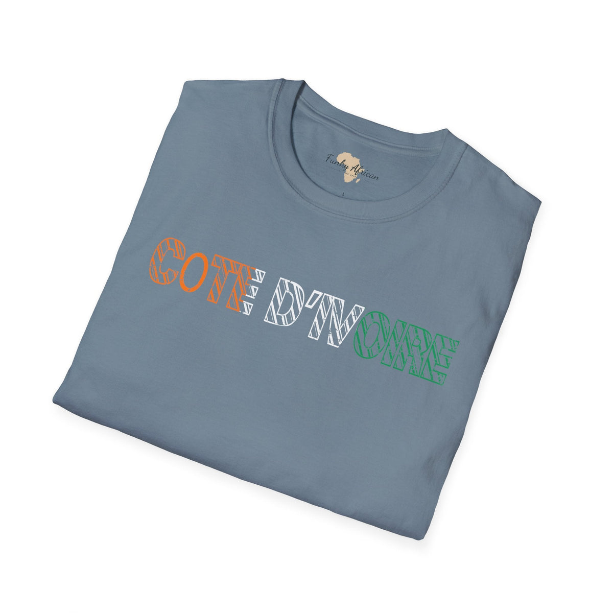 Côte d'Ivoire text unisex softstyle tee Funky African