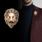 Vintage African Lion Brooch Men's Domineering King Of Grassland