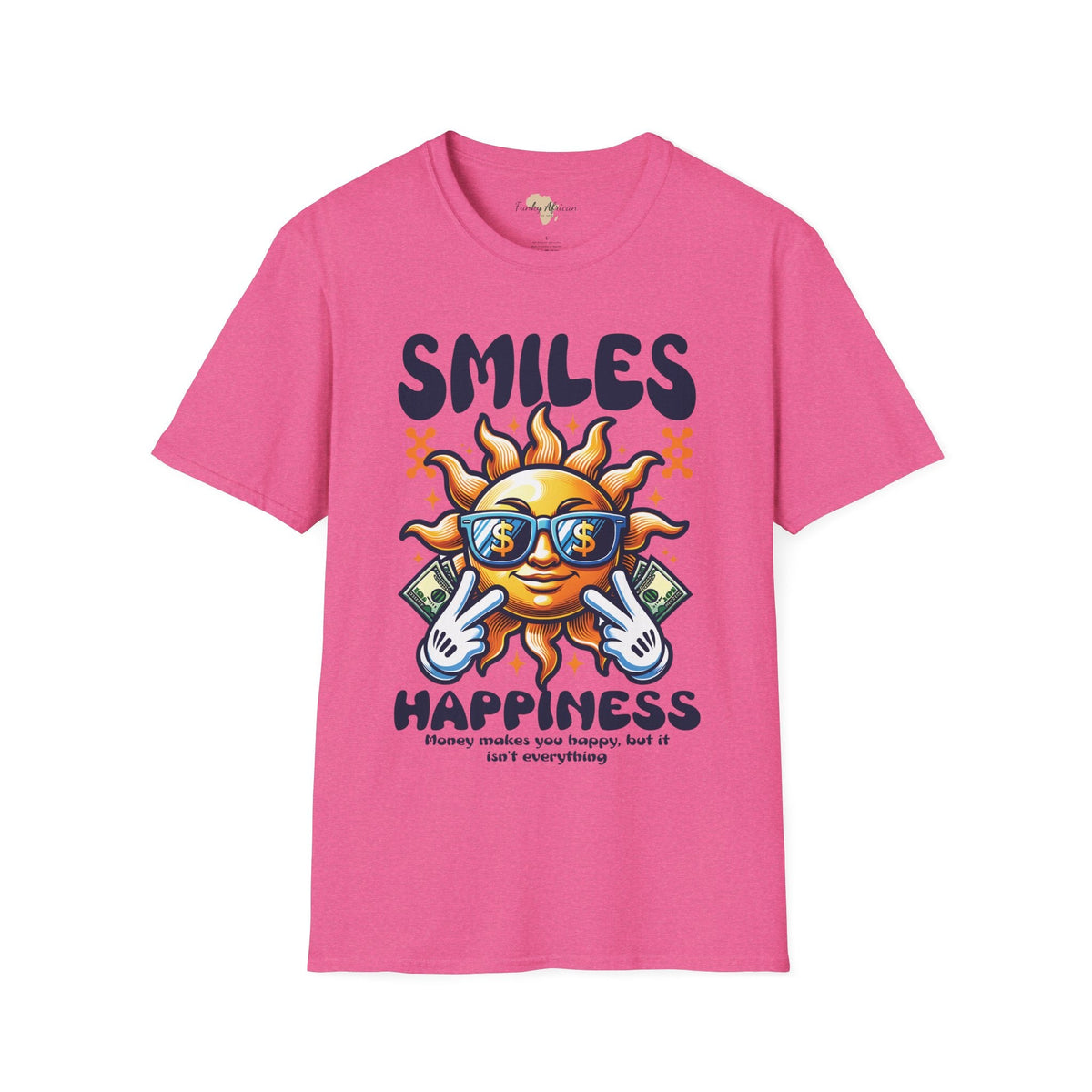 Smiles and happiness unisex softstyle tee Funky African