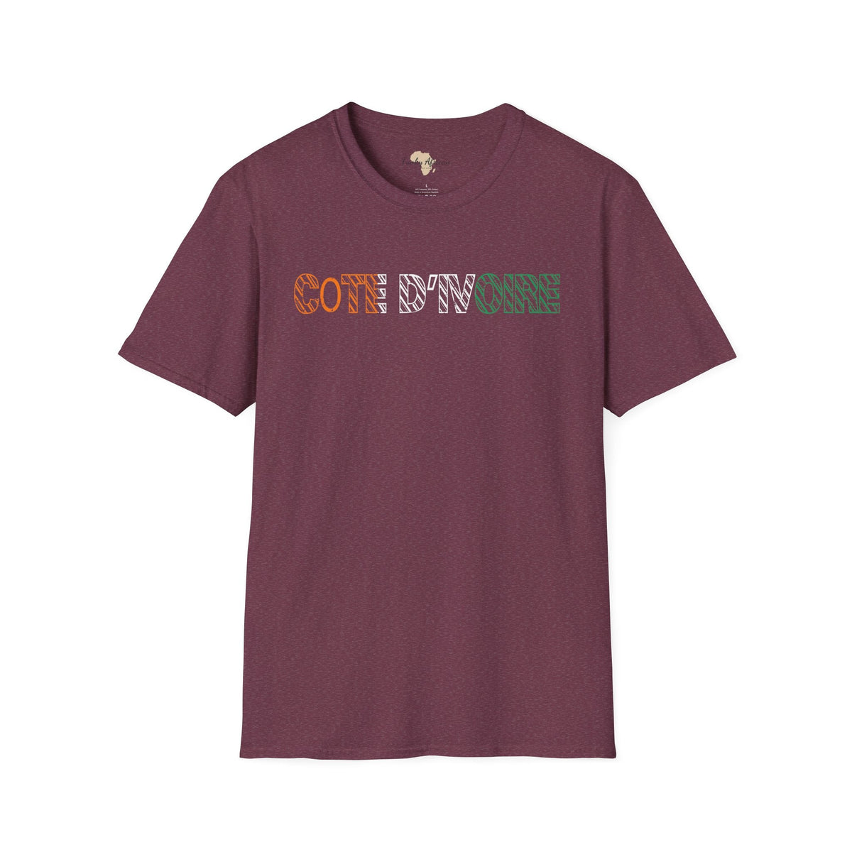 Côte d'Ivoire text unisex softstyle tee Funky African