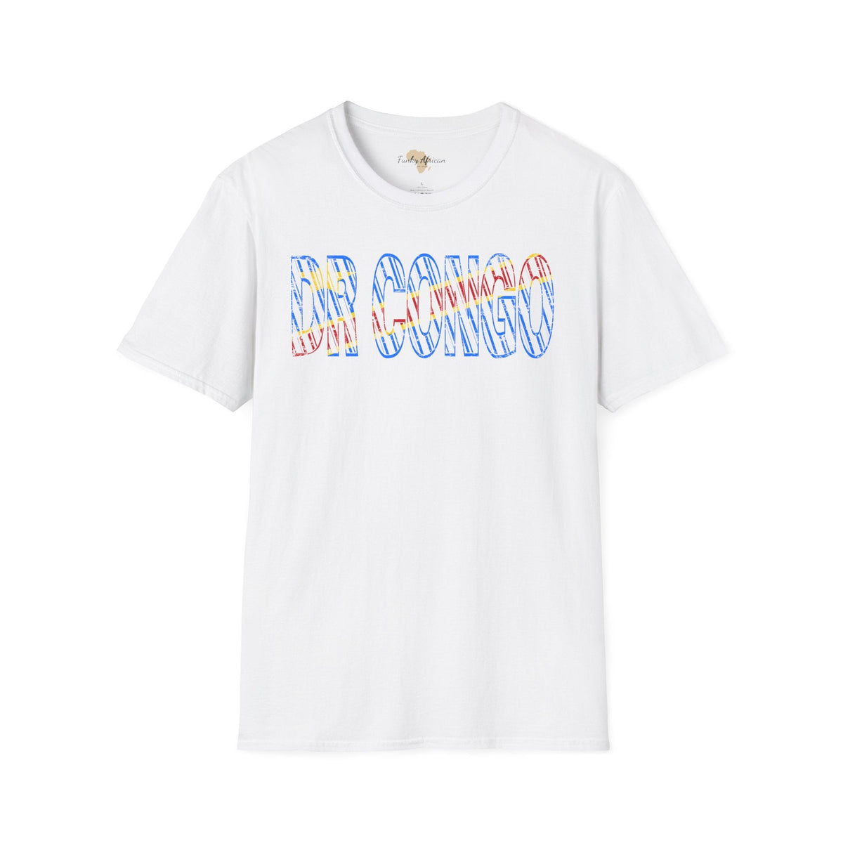 DR Congo text unisex softstyle tee Funky African
