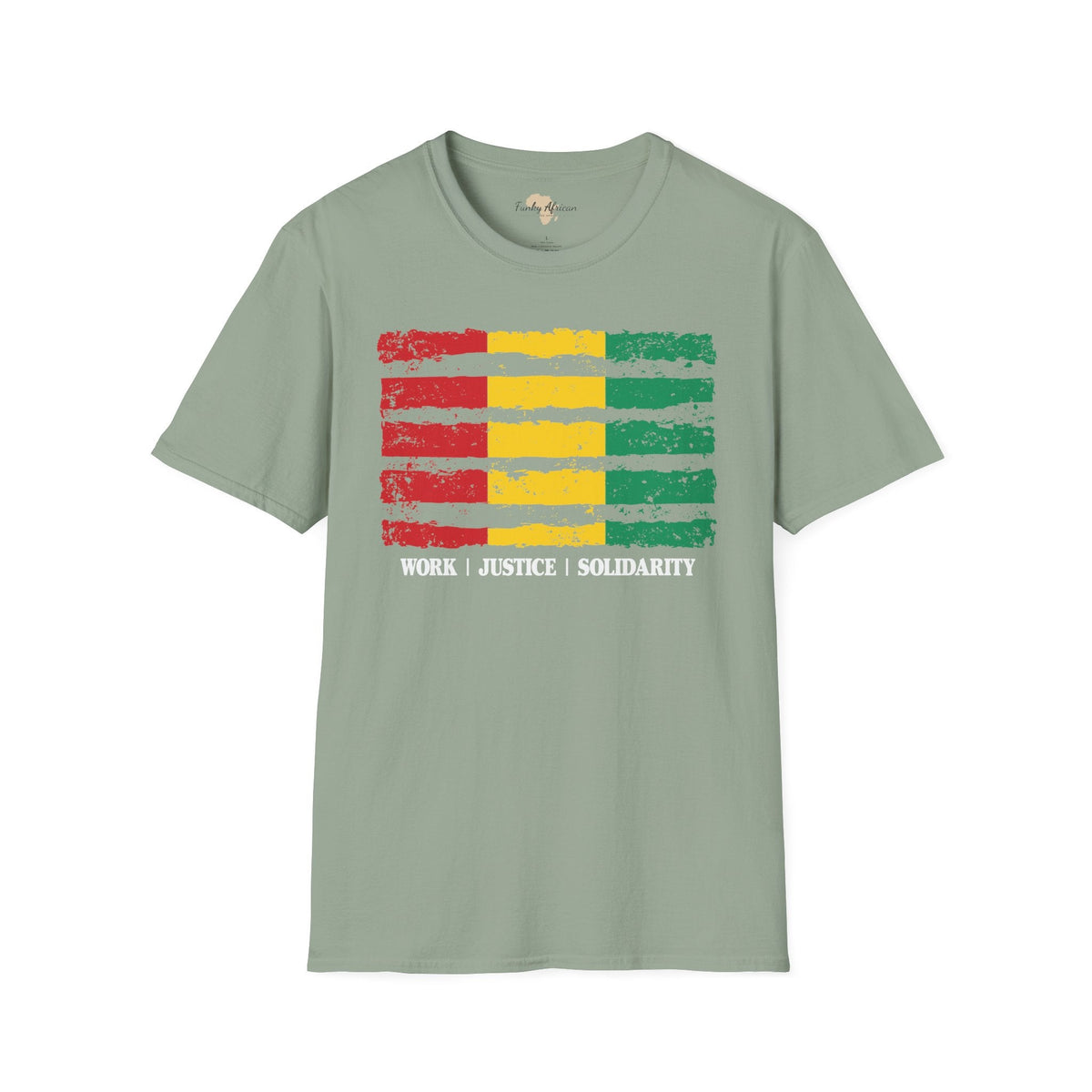 Guinean strip unisex softstyle tee Funky African