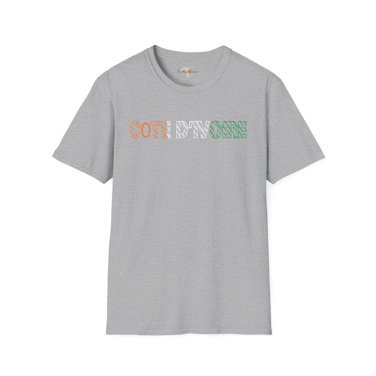 Côte d'Ivoire text unisex softstyle tee Funky African