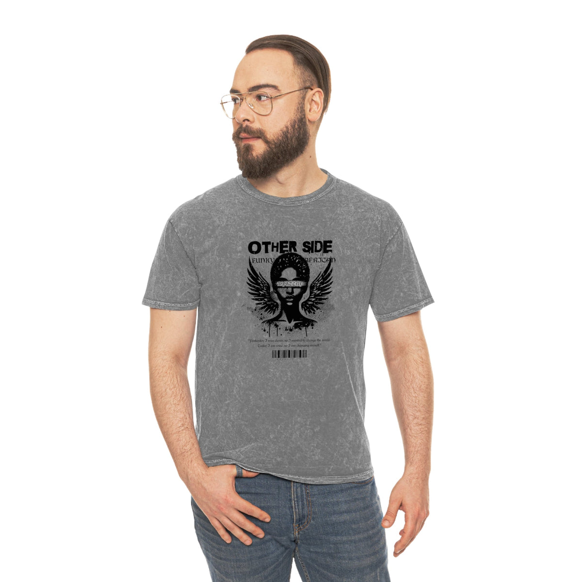 Other side unisex wash tee Funky African