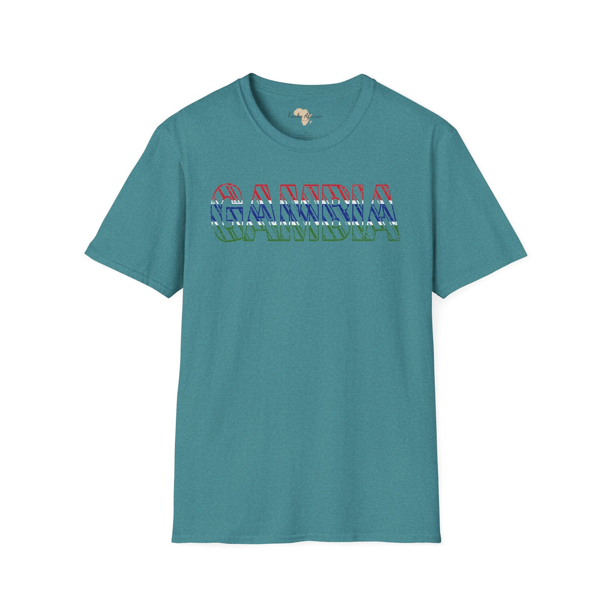 Gambia text unisex softstyle tee Funky African